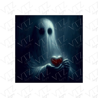 Ghost Holding Heart PosterPrint MaterialVTZdesigns13x18 cm / 5x7″academiaArt & Wall Decordark