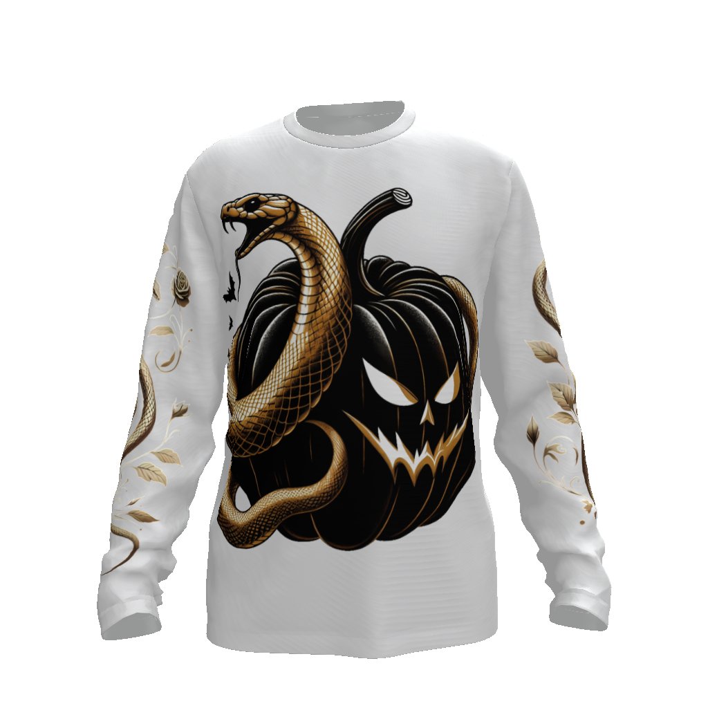 Gold Snake Black Pumpkin Long Sleeve Tee ShirtLong - sleeveVTZdesignsBlack BeautySclothesclothingDelivery days 5