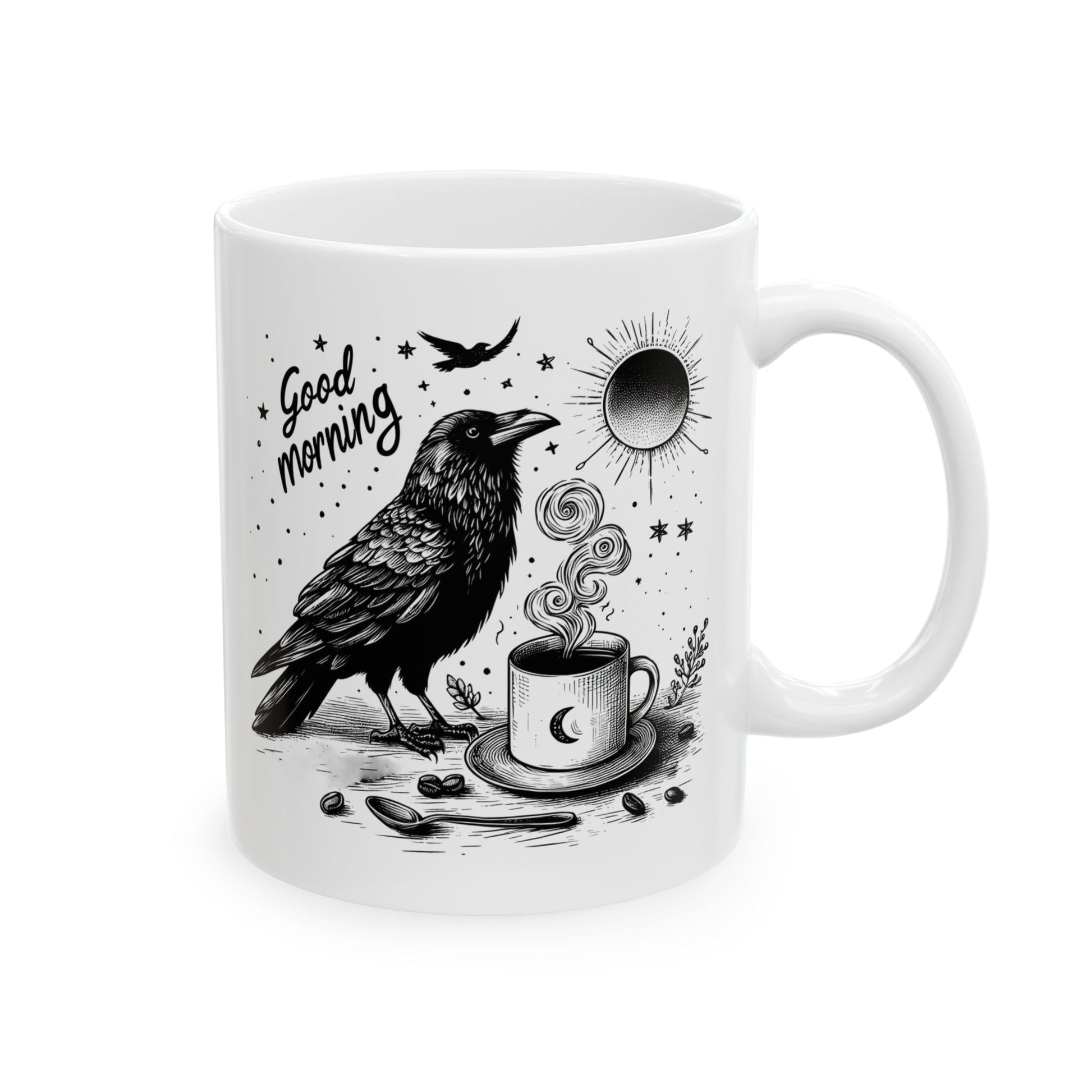 Good Morning Raven MugMugVTZdesigns11oz11oz15 oz15oz