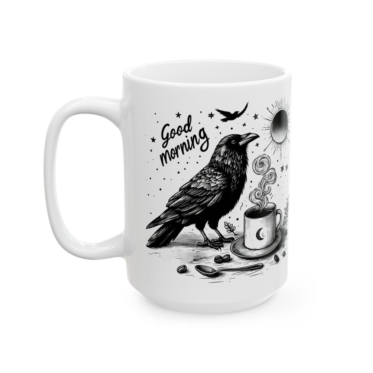 Good Morning Raven MugMugVTZdesigns11oz11oz15 oz15oz