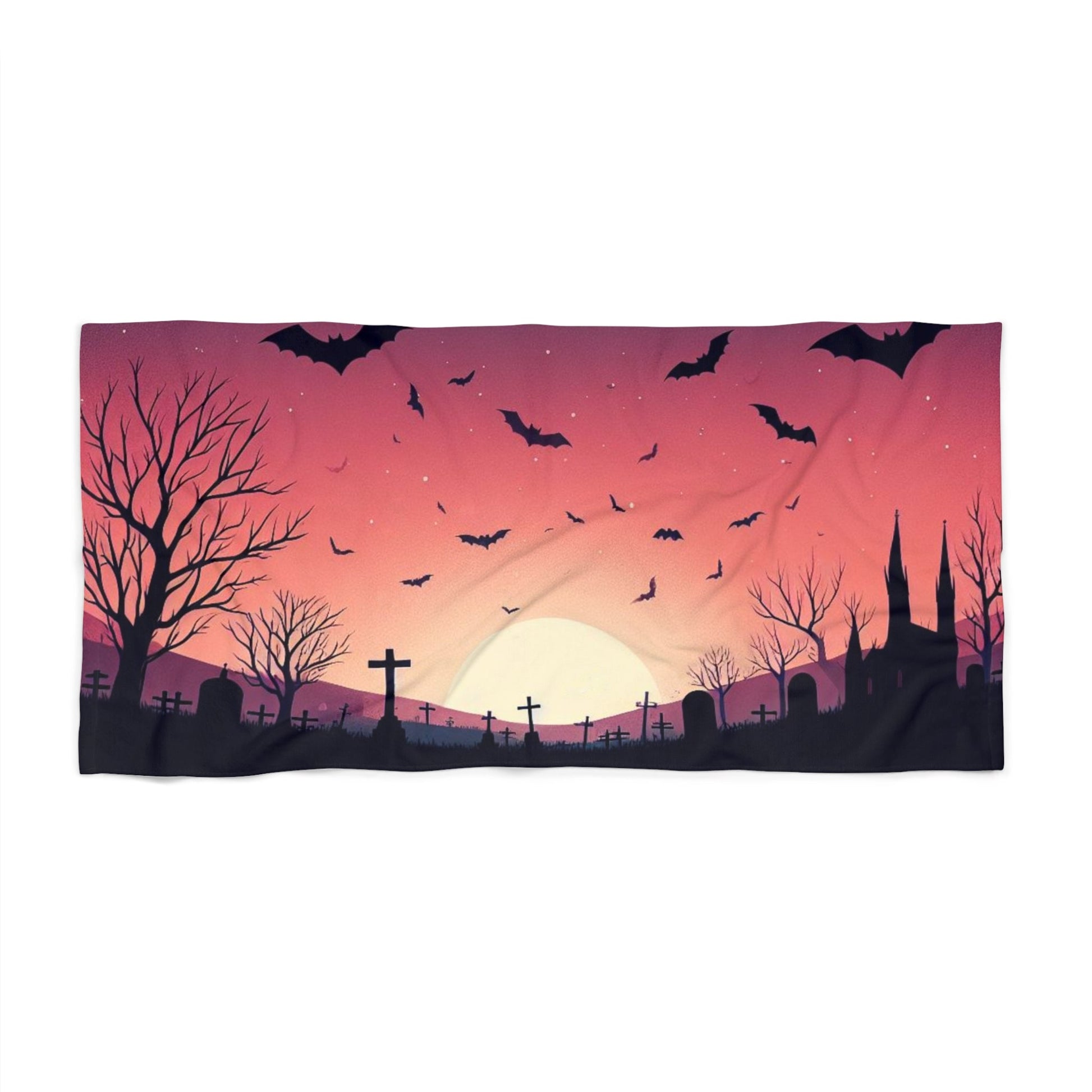 Gothic Graveyard Beach TowelHome DecorVTZdesigns30" × 60"14ozBathBathroom