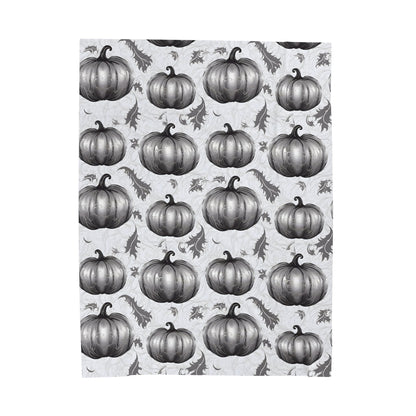 Gray Pumpkins and Leaves BlanketAll Over PrintsVTZdesigns60" × 80"All Over PrintAOPautumn