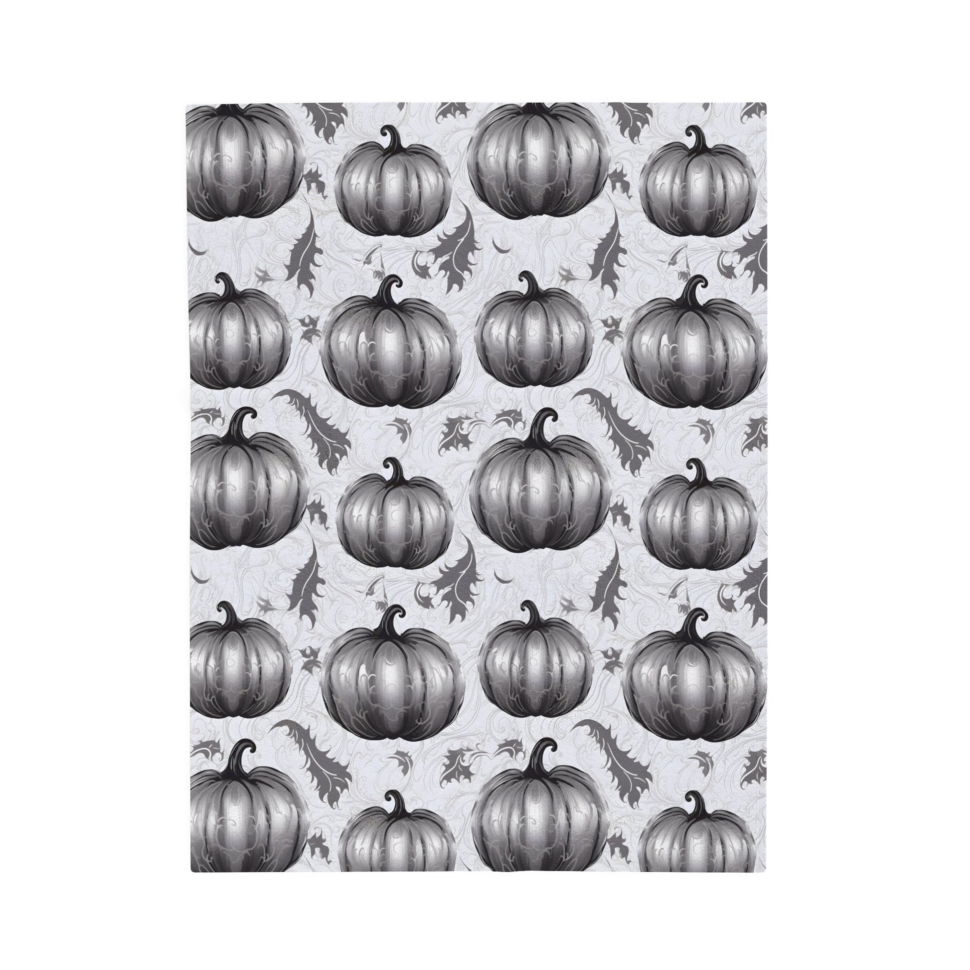 Gray Pumpkins and Leaves BlanketAll Over PrintsVTZdesigns50" × 60"All Over PrintAOPautumn