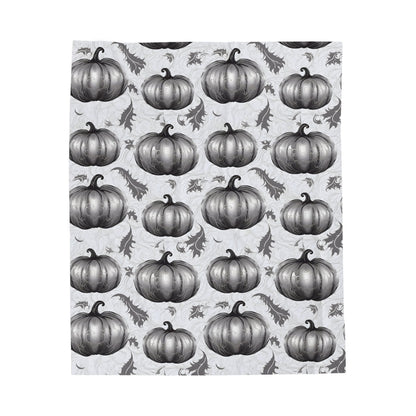 Gray Pumpkins and Leaves BlanketAll Over PrintsVTZdesigns30" × 40"All Over PrintAOPautumn