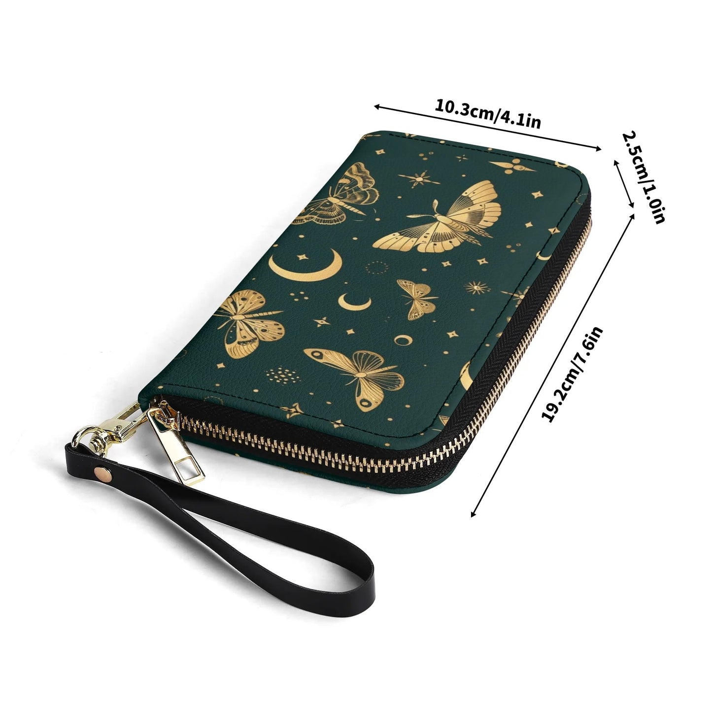 Green and Gold Mystical Leather WalletVTZdesignsaccessoriescottagecoregothagecore