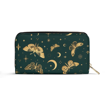 Green and Gold Mystical Leather WalletVTZdesignsaccessoriescottagecoregothagecore