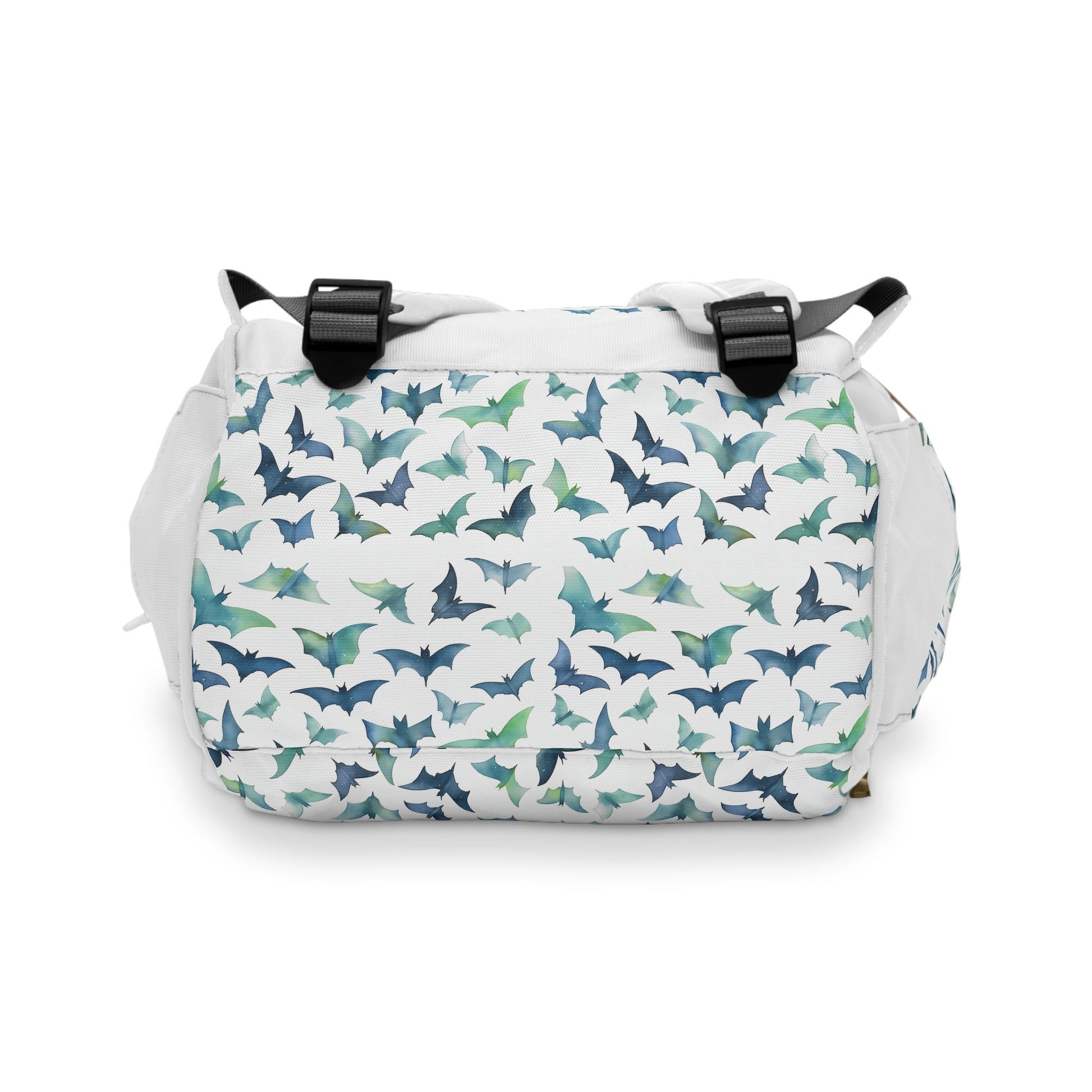 Green Blue Watercolor Bats Boys Multifunctional Diaper Bag BackpackBagsVTZdesigns15.0" × 10.8" × 6.7''AccessoriesAll Over PrintAOP