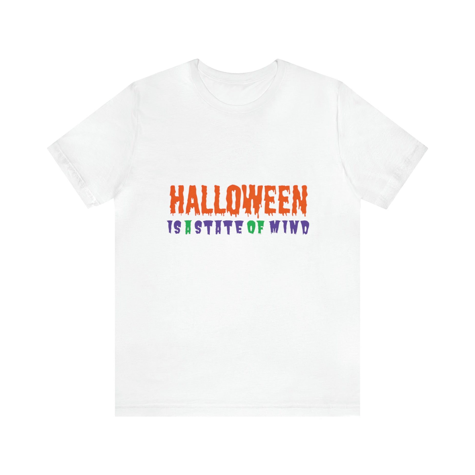 Halloween Is A State Of Mind Unisex Jersey Tee ShirtT - ShirtVTZdesignsWhiteXSCottoncreepyCrew neck