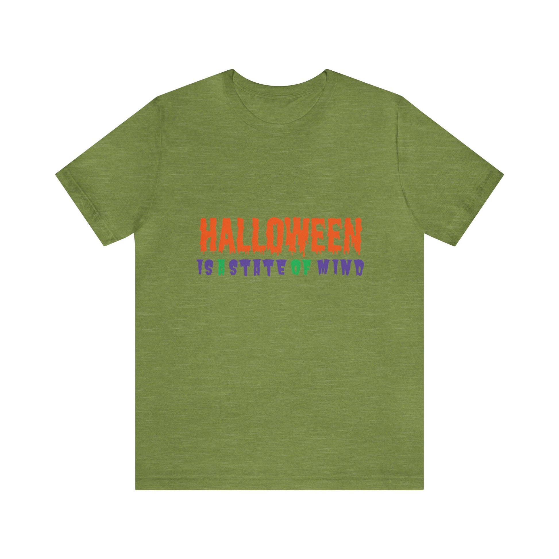 Halloween Is A State Of Mind Unisex Jersey Tee ShirtT - ShirtVTZdesignsHeather GreenXSCottoncreepyCrew neck