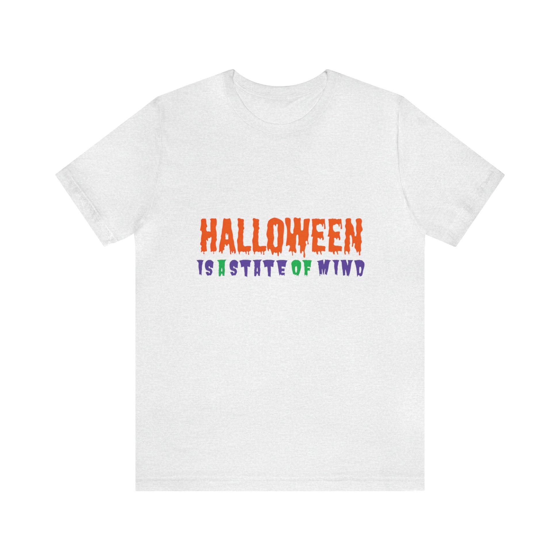 Halloween Is A State Of Mind Unisex Jersey Tee ShirtT - ShirtVTZdesignsAshXSCottoncreepyCrew neck