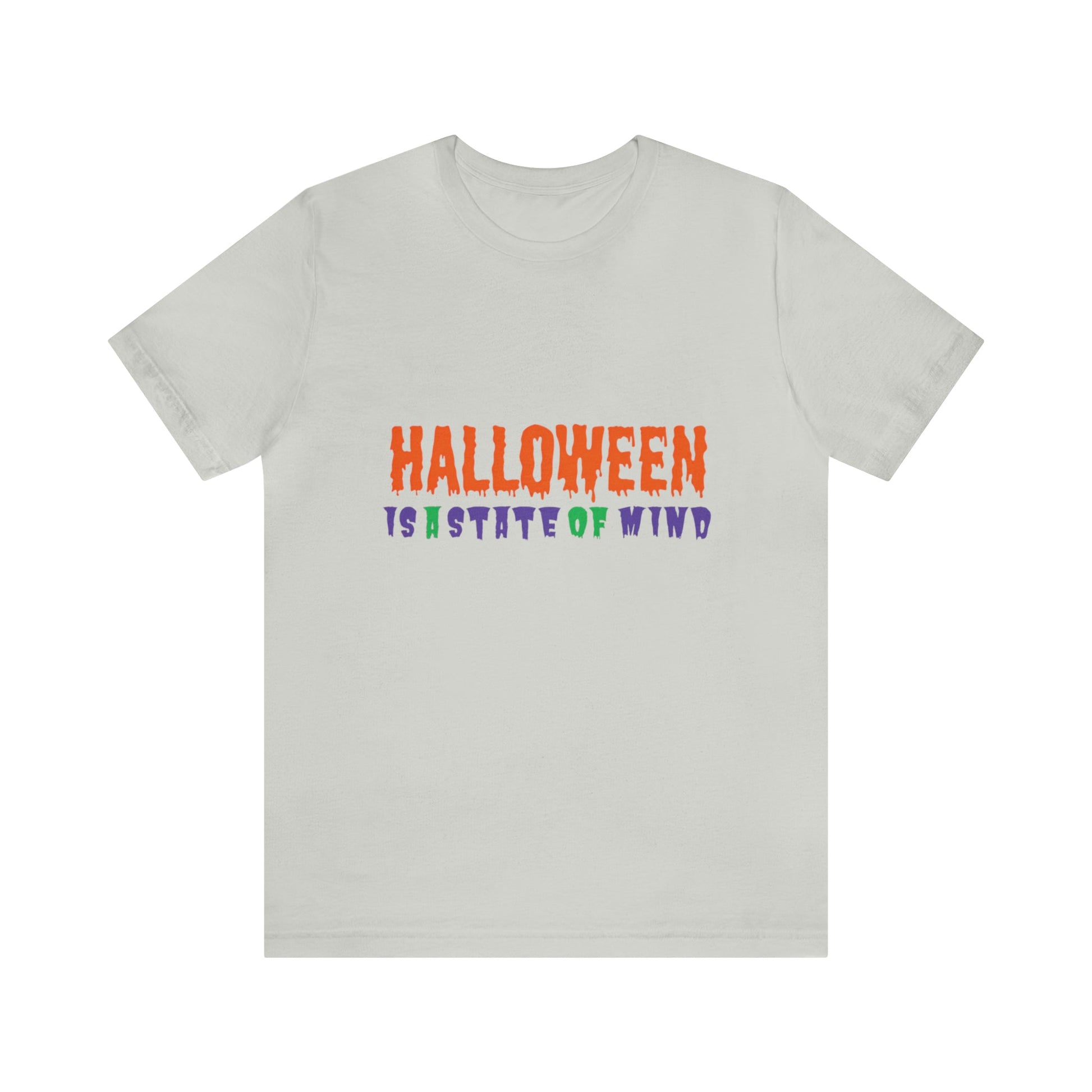 Halloween Is A State Of Mind Unisex Jersey Tee ShirtT - ShirtVTZdesignsSilverXSCottoncreepyCrew neck