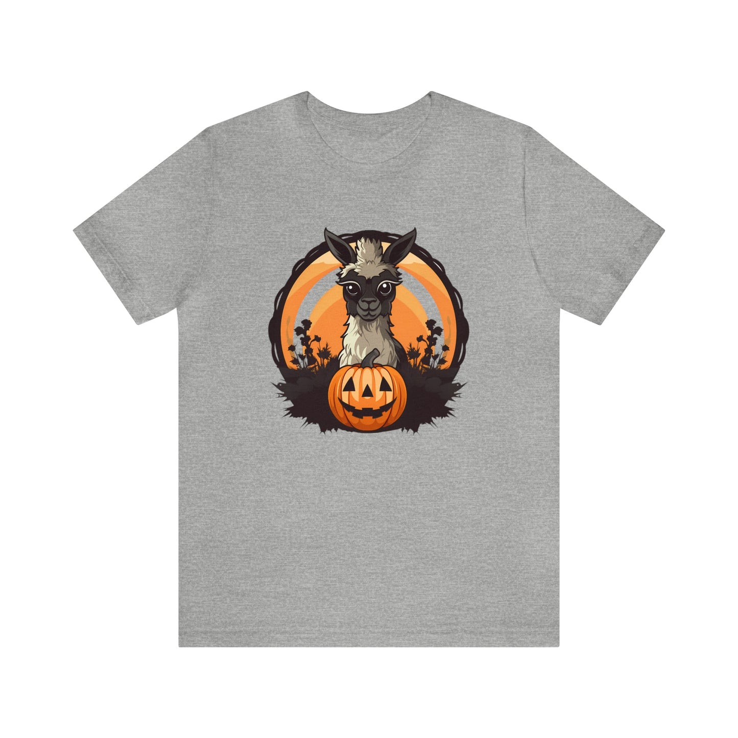 Halloween Llama Tee ShirtT - ShirtVTZdesignsAthletic HeatherXSalpacaCottonCrew neck