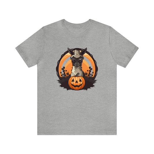 Halloween Llama Tee ShirtT - ShirtVTZdesignsAthletic HeatherXSalpacaCottonCrew neck