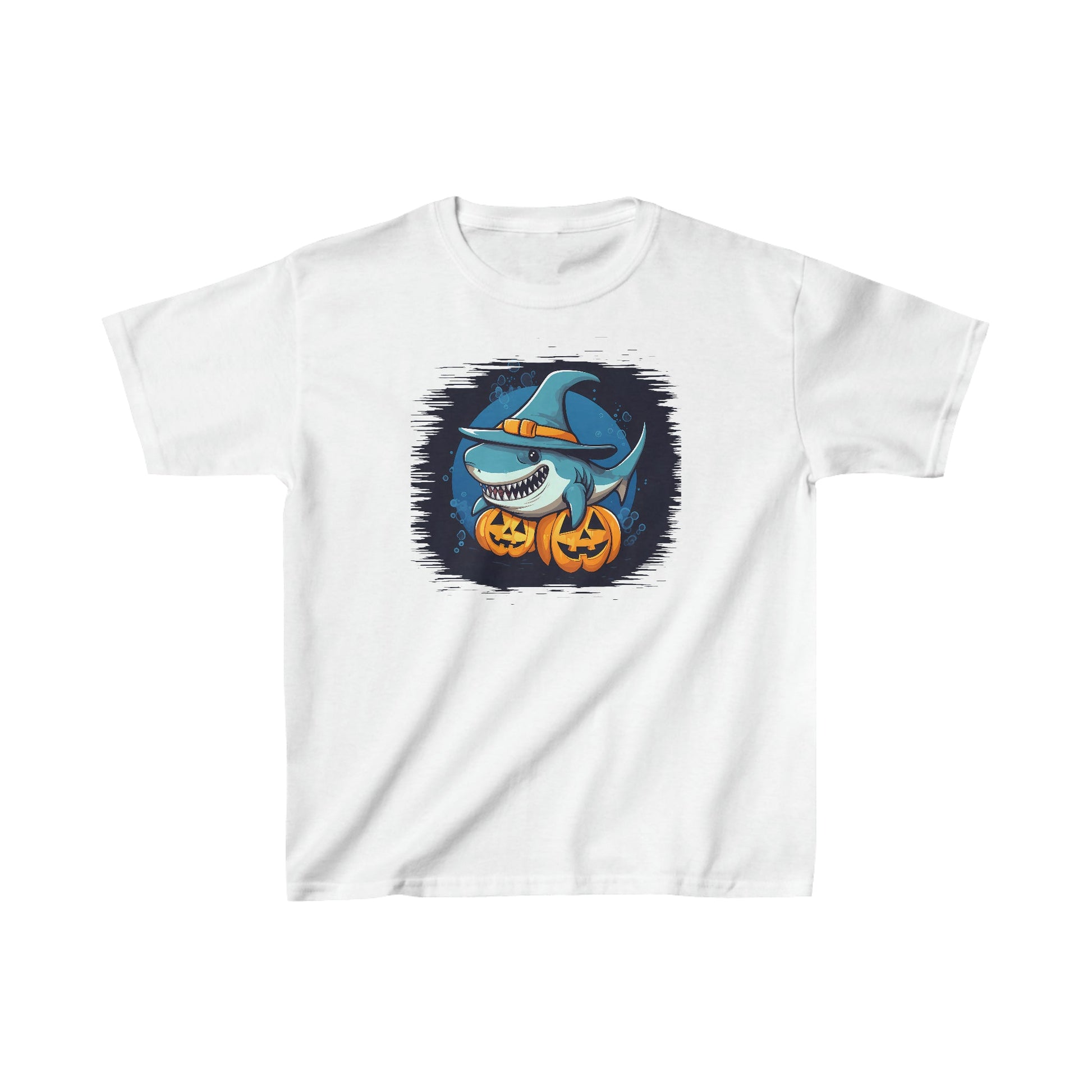 Halloween Shark Kids Tee ShirtKids clothesVTZdesignsXSWhiteboysCottonCrew neck