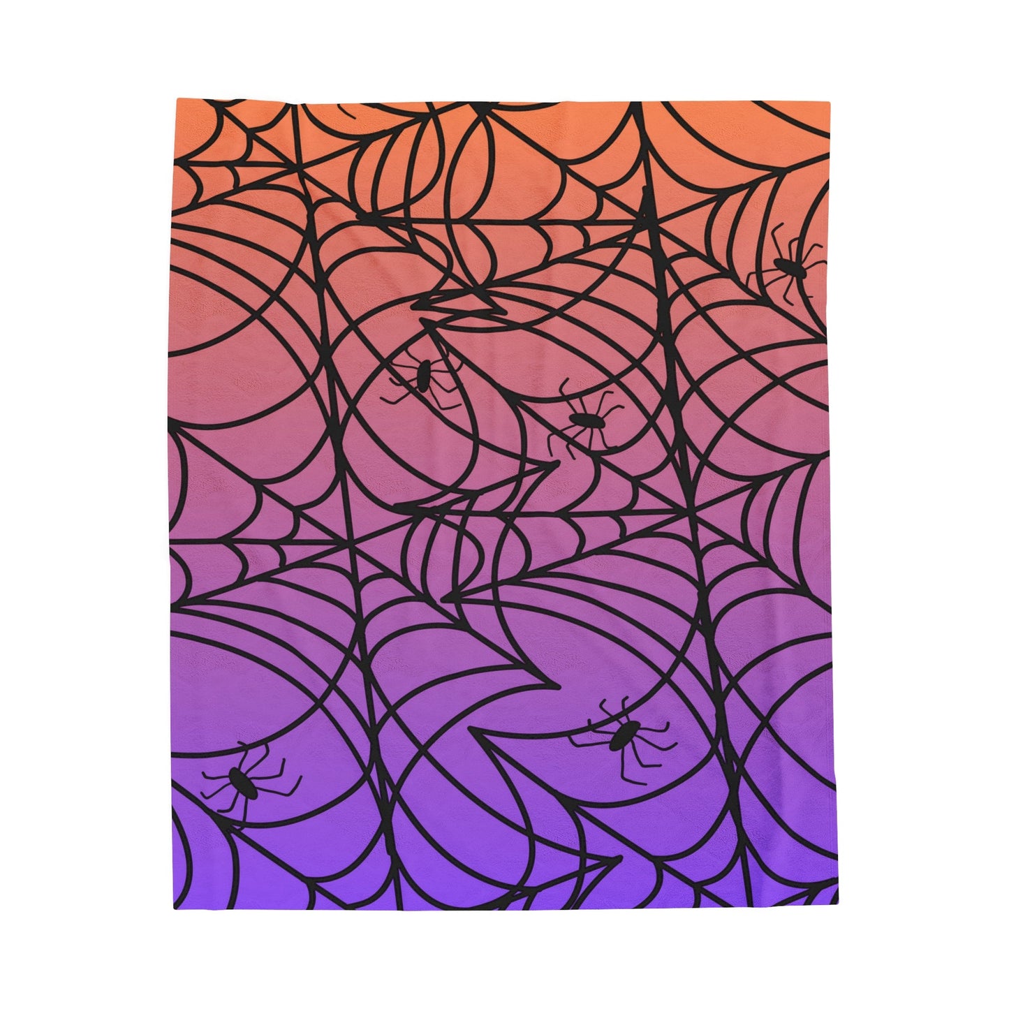 Halloween Spiderweb Orange Purple Gradient Ombre Throw BlanketAll Over PrintsVTZdesigns30" × 40"All Over PrintAOPBed