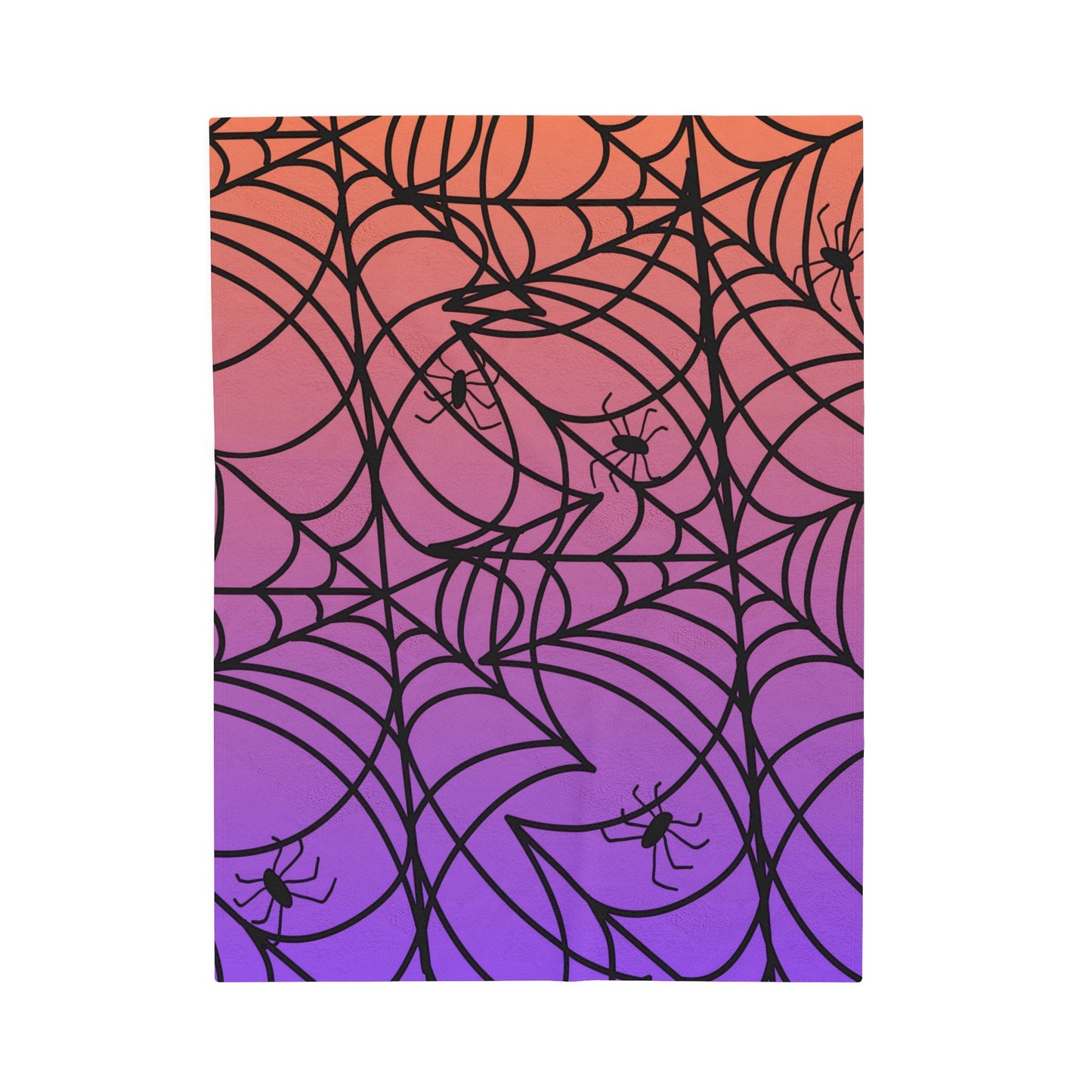 Halloween Spiderweb Orange Purple Gradient Ombre Throw BlanketAll Over PrintsVTZdesigns30" × 40"All Over PrintAOPBed