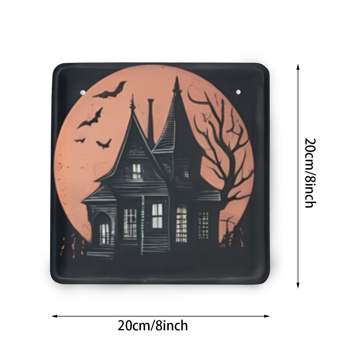 Halloween Tinplate Signs Set of 4VTZdesignsWhite8x8 Inch