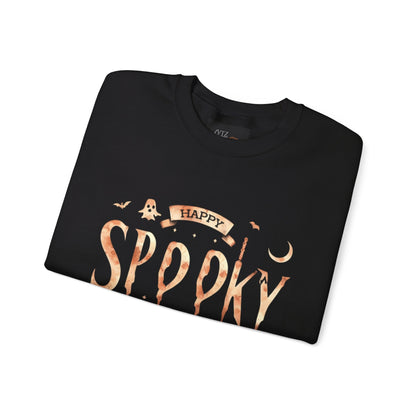 Happy Spooky Season Crewneck Pullover SweatshirtSweatshirtVTZdesignsSMaroonbatsclothesclothing