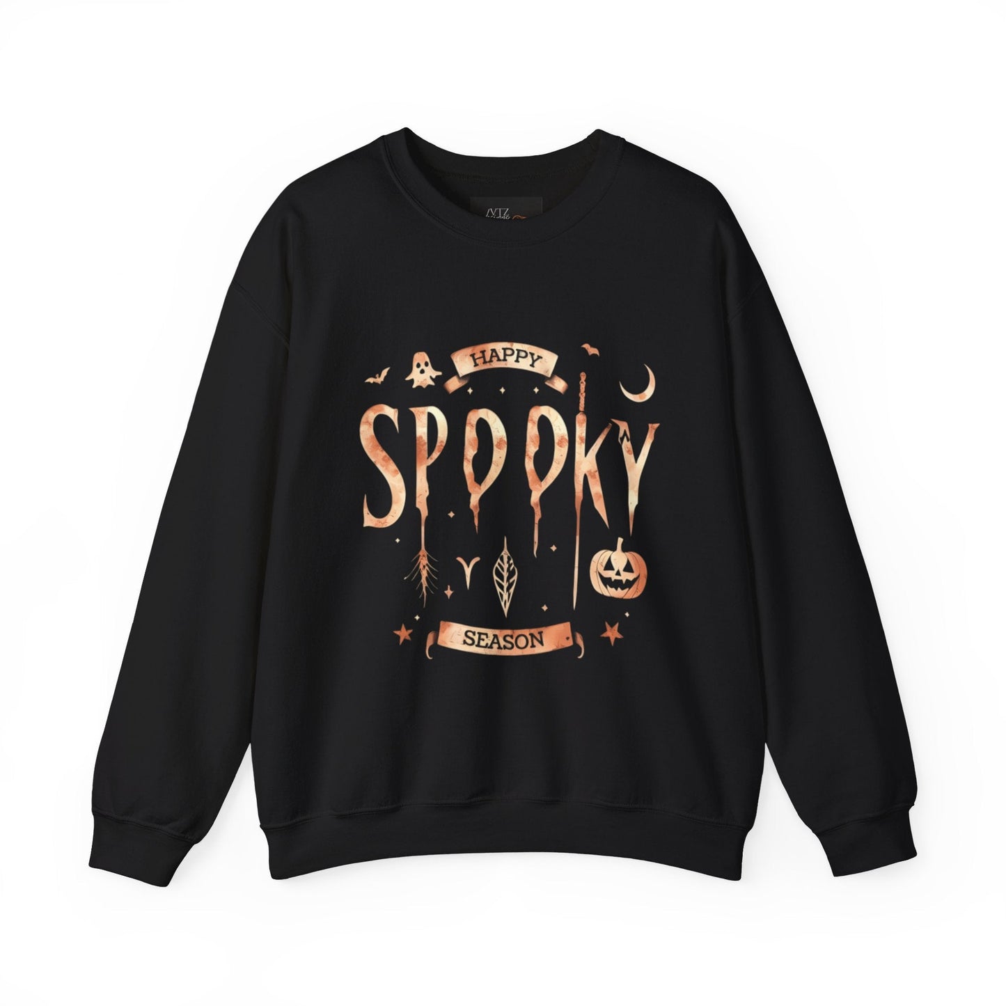 Happy Spooky Season Crewneck Pullover SweatshirtSweatshirtVTZdesignsSBlackbatsclothesclothing