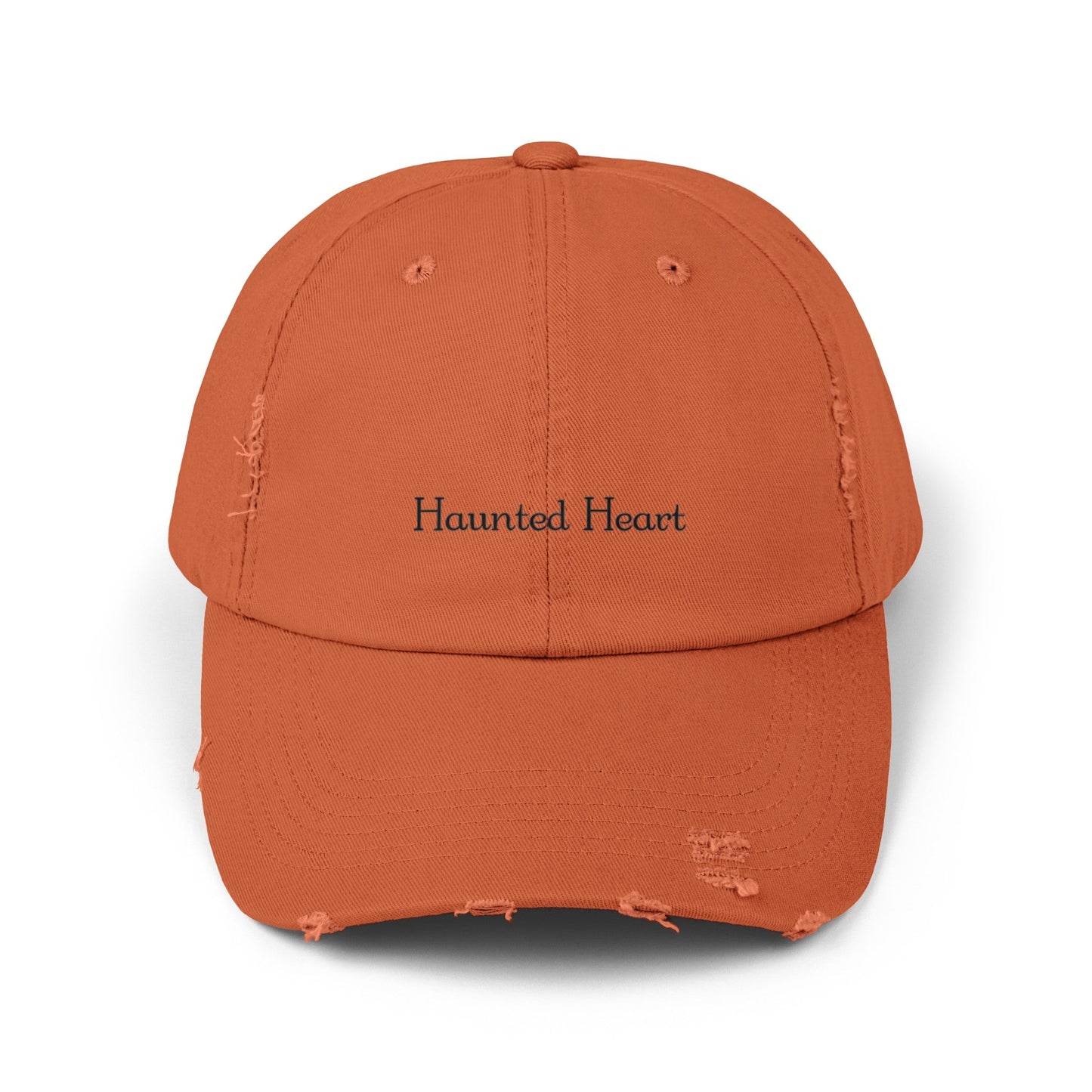 Haunted Heart Distressed HatHatsVTZdesignsBurnt OrangeOne sizeAccessoriesbaseball capbaseball hat