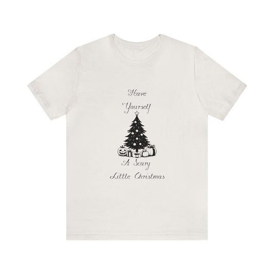 Have Yourself A Scary Little Christmas Short Sleeve Tee ShirtT - ShirtVTZdesignsVintage WhiteXSchristmasclothingCotton