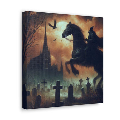 Headless Horseman In Graveyard Canvas Gallery WrapCanvasVTZdesigns12″ x 12″1.25"Art & Wall DecorCanvascemetery