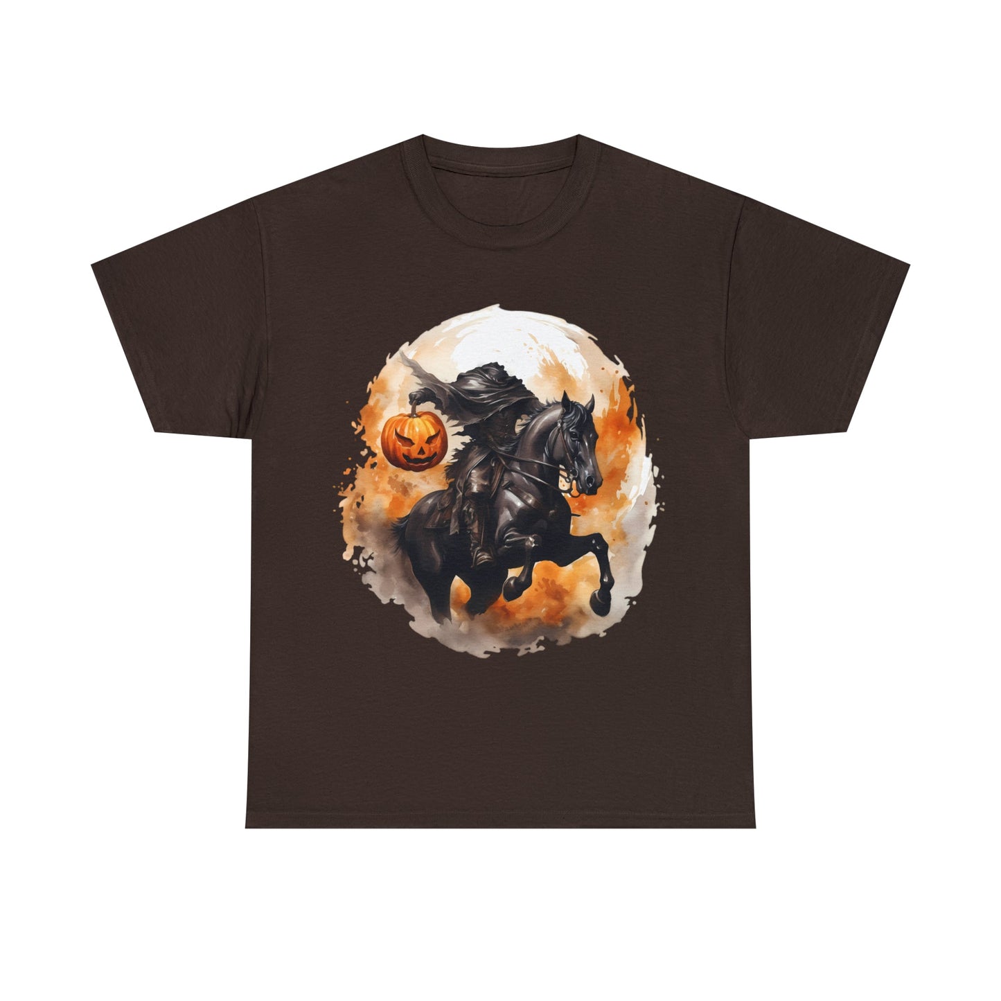 Headless Horseman Pumpkin Head Tee ShirtT - ShirtVTZdesignsDark ChocolateSCrew neckDTGfall