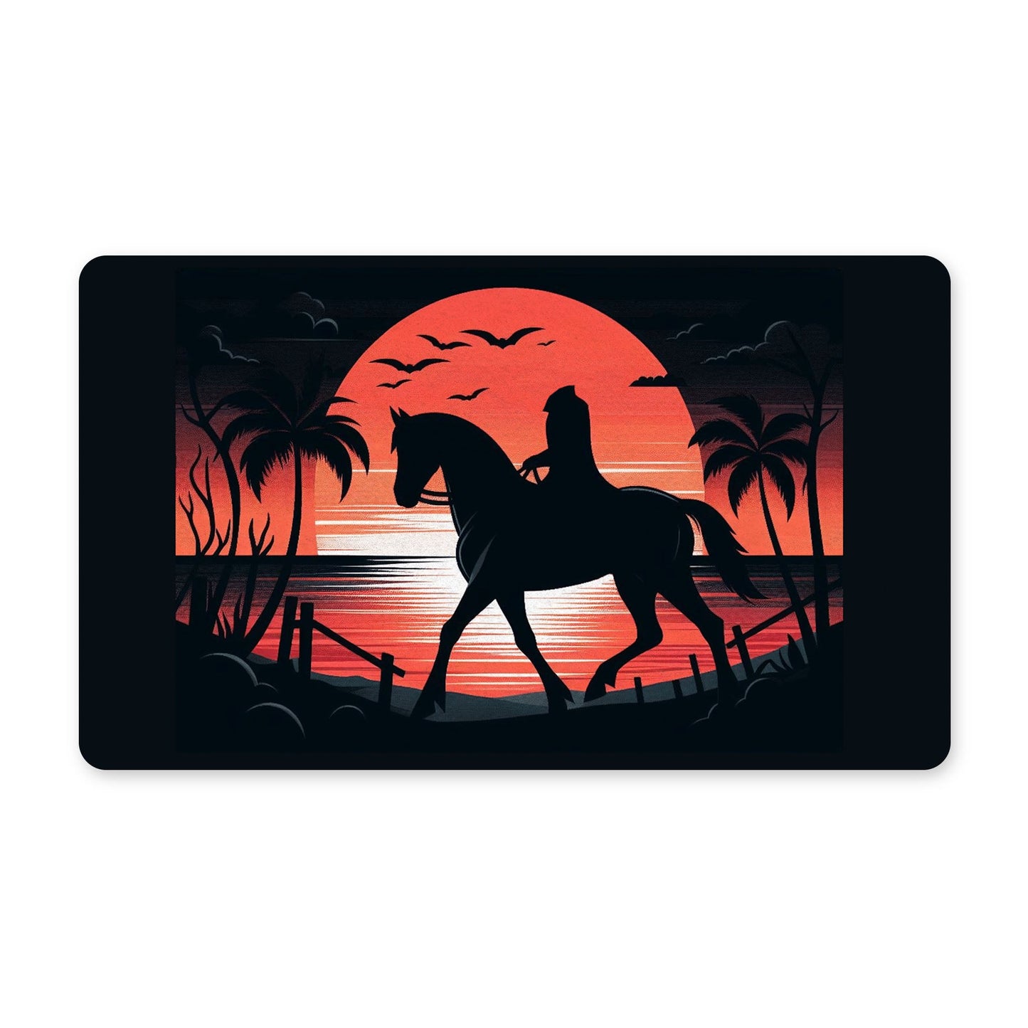 Headless Horseman Summer Rubber DoormatVTZdesigns30x18Whitebeachdoor matdoormats