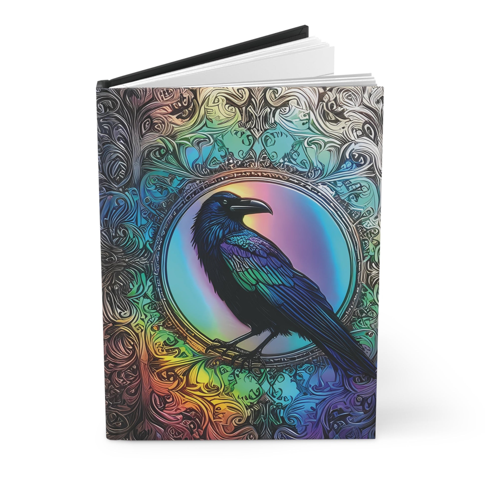 Holographic Raven Hardcover JournalPaper productsVTZdesignsJournalBack - to - Schoolcrowdiary