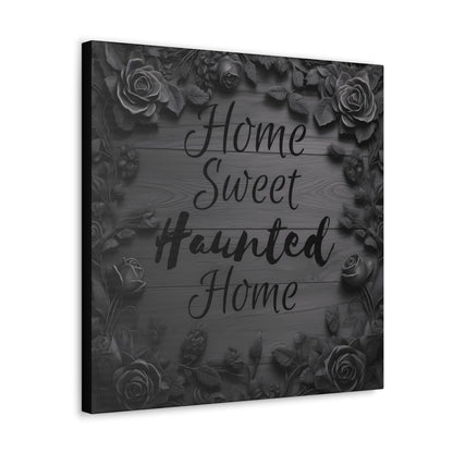 Home Sweet Haunted Home Black Gray Roses Canvas Gallery WrapCanvasVTZdesigns20″ x 20″1.25"Art & Wall DecorCanvasdead roses