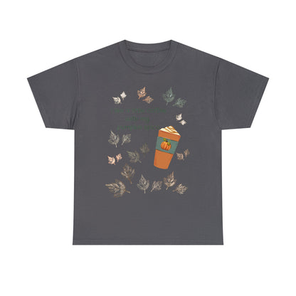 I Like A Little Coffee With My Pumpkin Spice Tee ShirtT - ShirtVTZdesignsCharcoalSautumncoffeeCrew neck