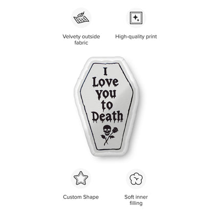 I Love You To Death Pillowthrow pillowVTZdesigns22″×22″Beddingcasketcoffin