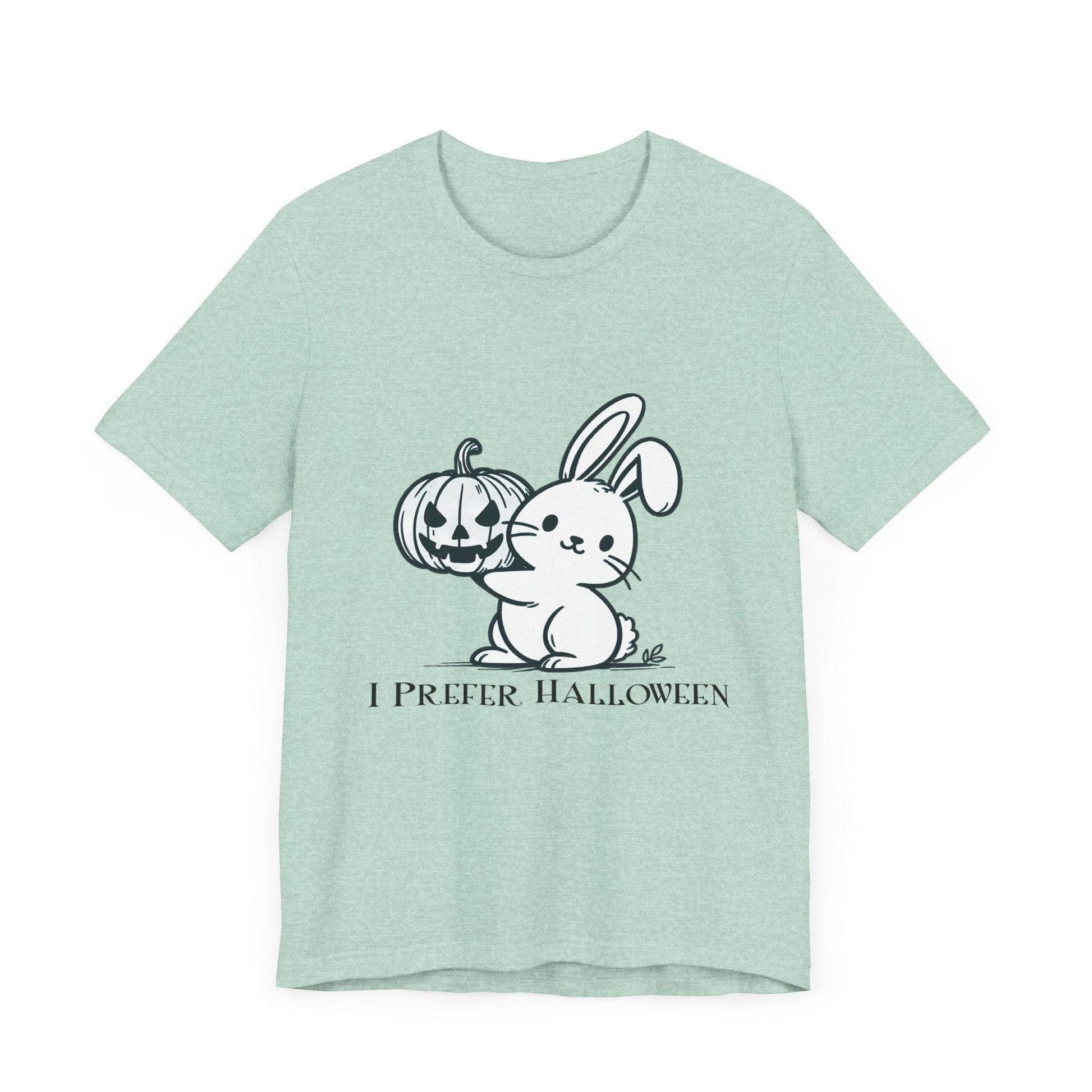 I Prefer Halloween Short Sleeve Tee ShirtT - ShirtVTZdesignsHeather Prism MintXSbunnyCottonCrew neck