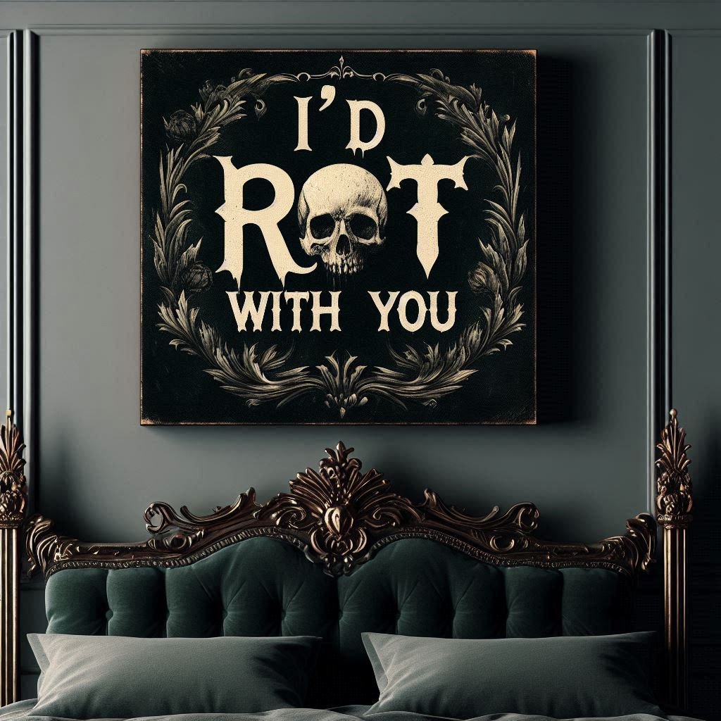 I'd Rot With You Canvas Gallery WrapCanvasVTZdesigns16″ x 16″1.25"artArt & Wall Decorbaroque