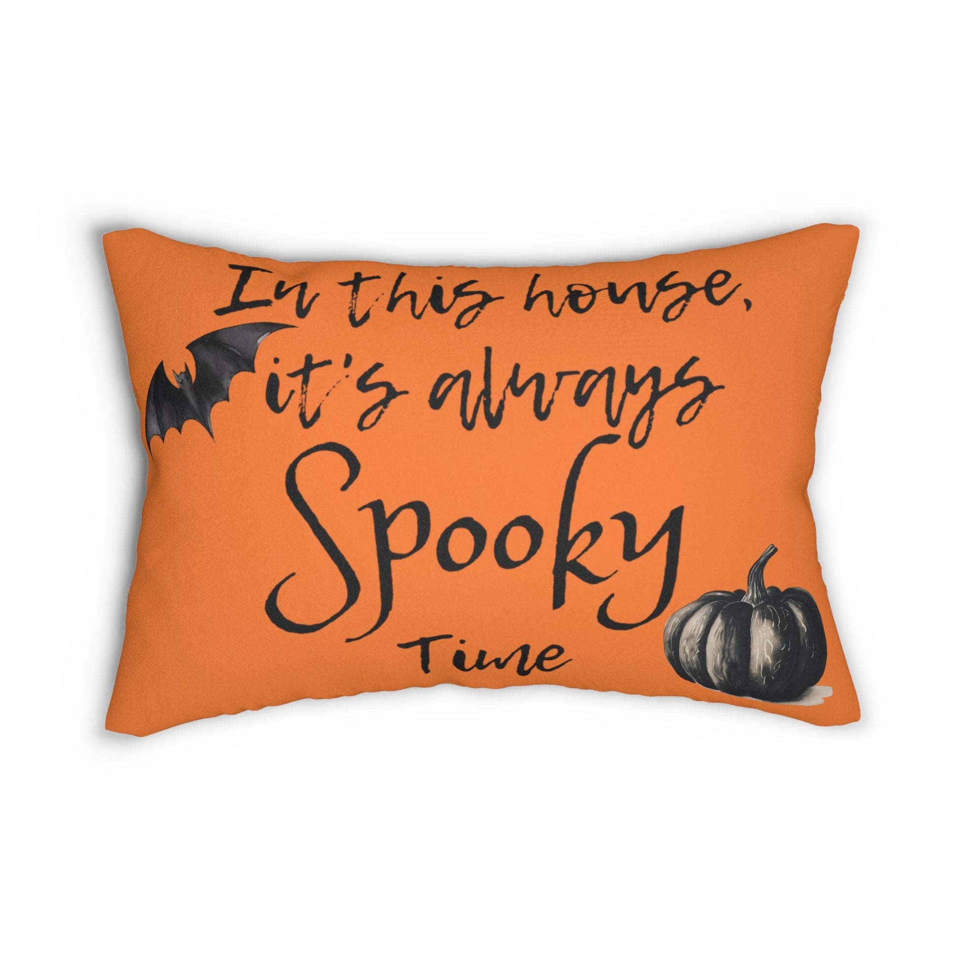 In This House It's Always Spooky Time Lumbar Throw PillowHome DecorVTZdesigns20" × 14"All Over PrintAOPbat