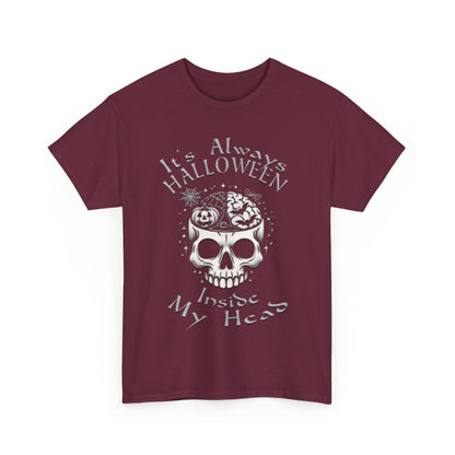 It's Always Halloween Inside My Head Tee ShirtT - ShirtVTZdesignsForest GreenSbatsCrew neckDTG