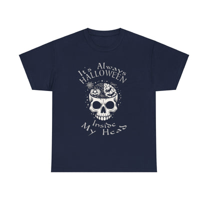 It's Always Halloween Inside My Head Tee ShirtT - ShirtVTZdesignsNavySbatsCrew neckDTG