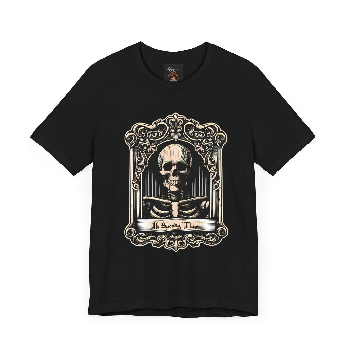 It's Spooky Time Skeleton Portrait Tee ShirtT - ShirtVTZdesignsBlackXSclothingCottonCrew neck