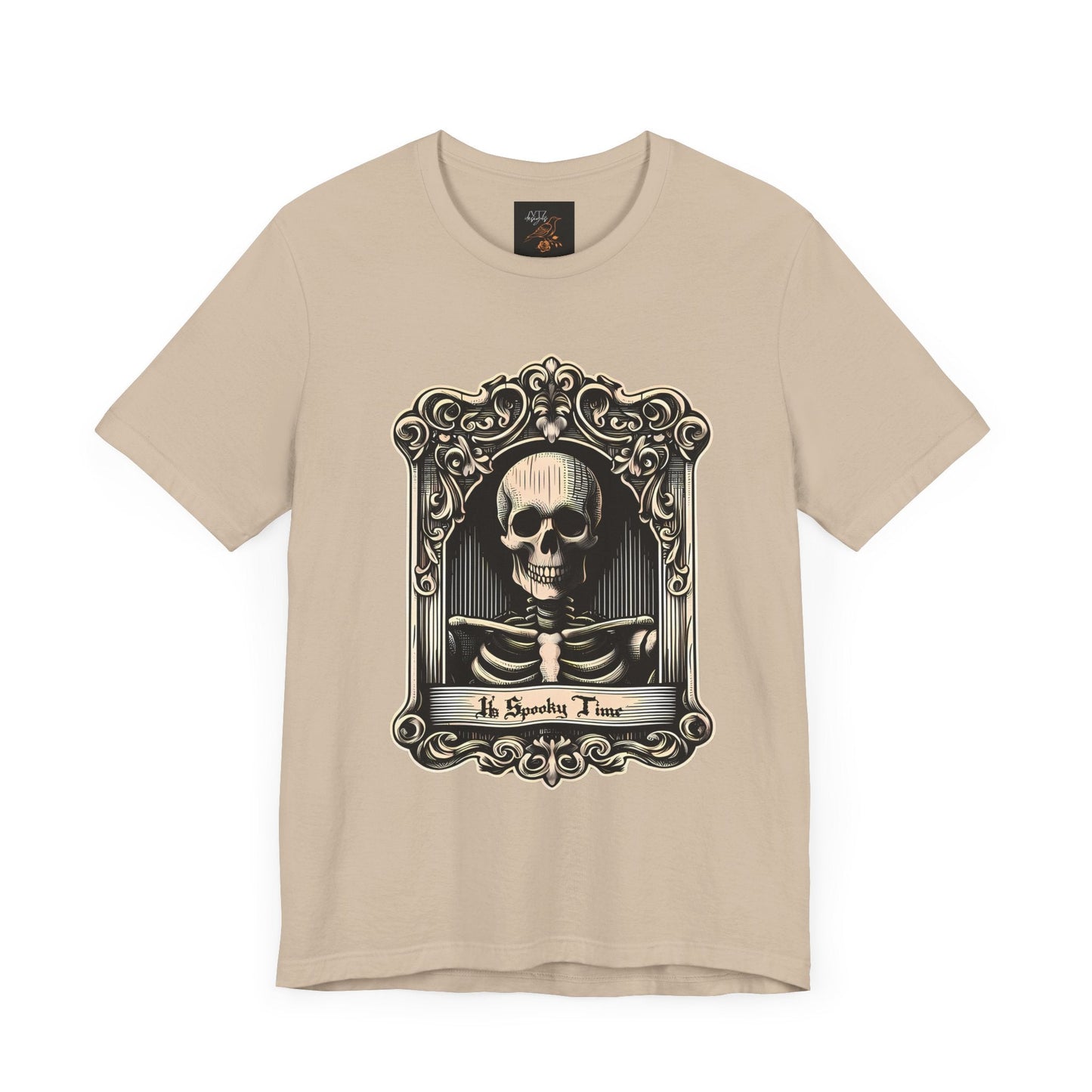 It's Spooky Time Skeleton Portrait Tee ShirtT - ShirtVTZdesignsTanXSclothingCottonCrew neck