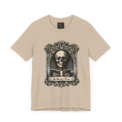 It's Spooky Time Skeleton Portrait Tee ShirtT - ShirtVTZdesignsTanXSclothingCottonCrew neck