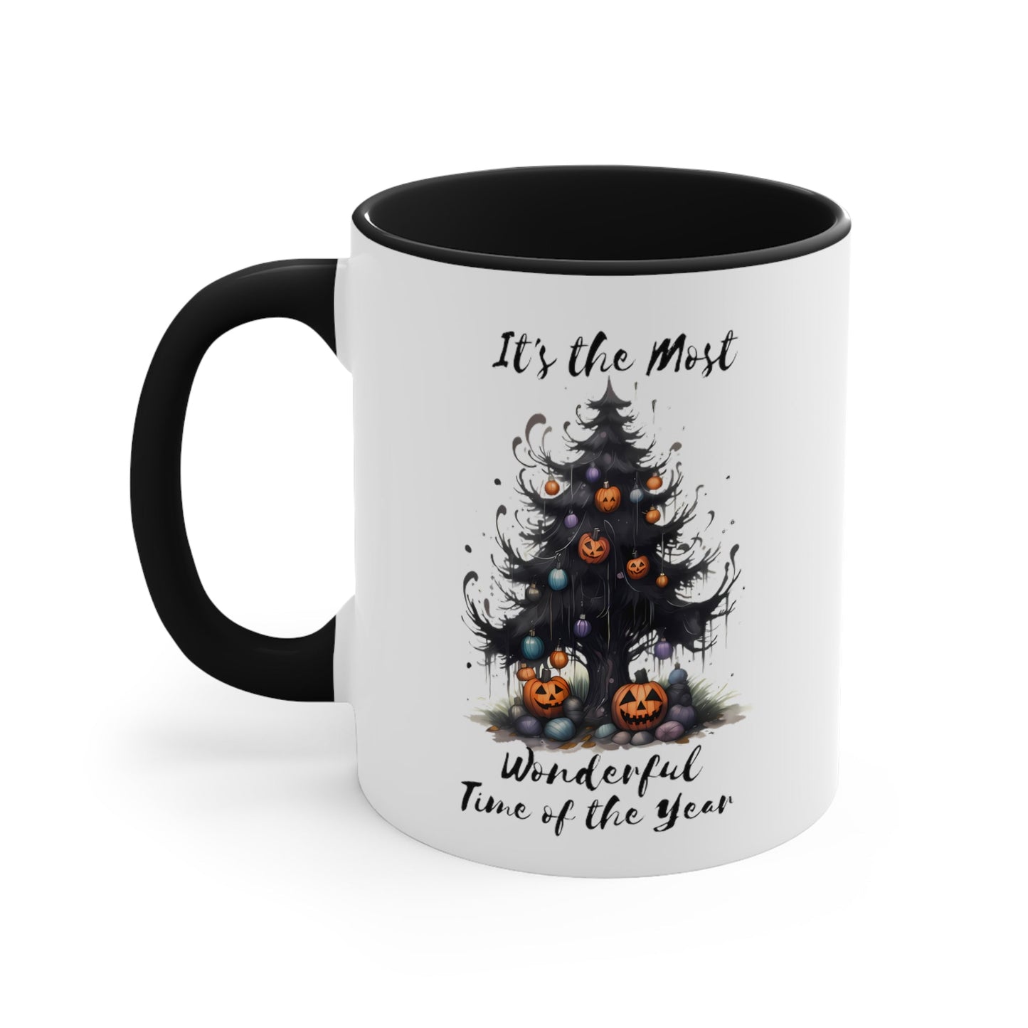 It's The Most Wonderful Time of the Year Halloween Accent Coffee Mug, 11ozMugVTZdesignsBlack11oz11 oz11ozaccent mug