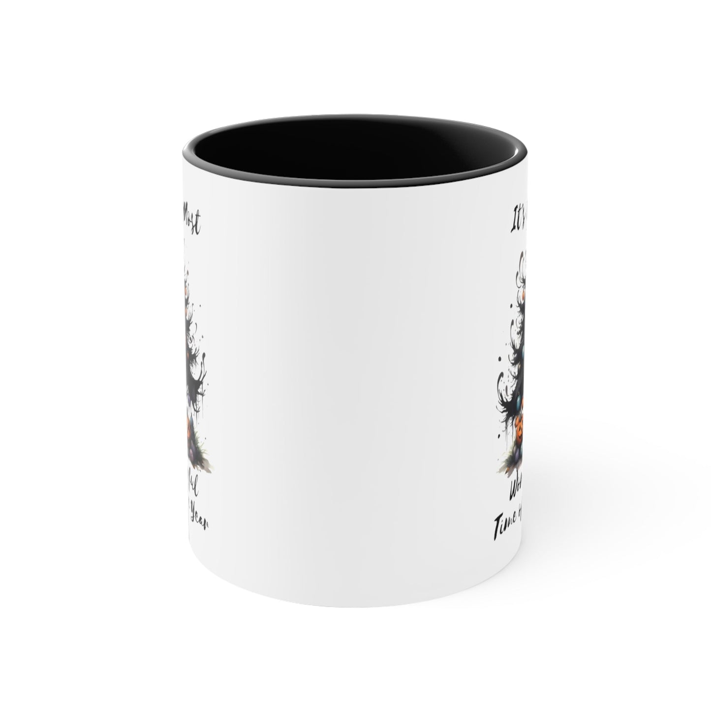 It's The Most Wonderful Time of the Year Halloween Accent Coffee Mug, 11ozMugVTZdesignsBlack11oz11 oz11ozaccent mug