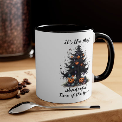 It's The Most Wonderful Time of the Year Halloween Accent Coffee Mug, 11ozMugVTZdesignsBlack11oz11 oz11ozaccent mug