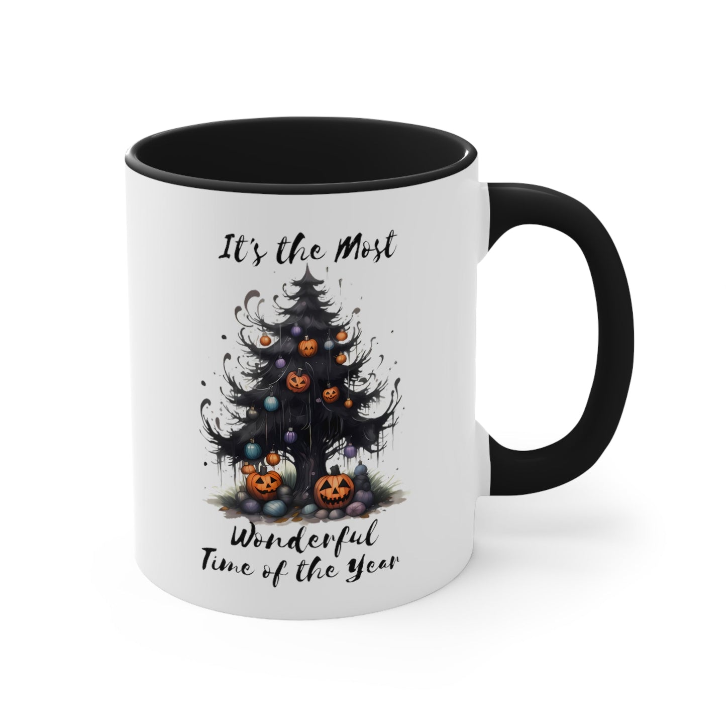 It's The Most Wonderful Time of the Year Halloween Accent Coffee Mug, 11ozMugVTZdesignsBlack11oz11 oz11ozaccent mug