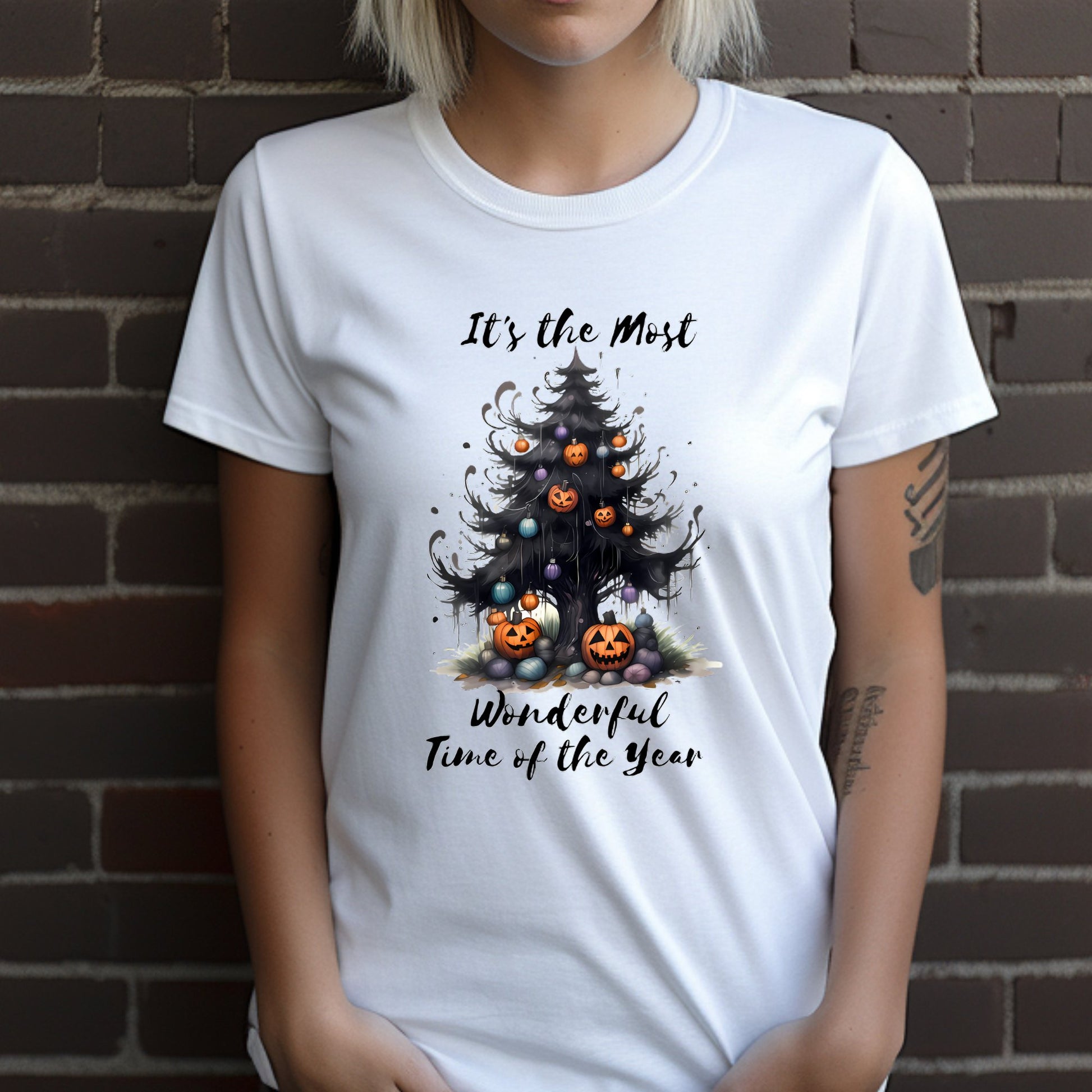 It's The Most Wonderful Time of the Year Halloween Tee ShirtT - ShirtVTZdesignsCharcoalSautumnclothingCrew neck