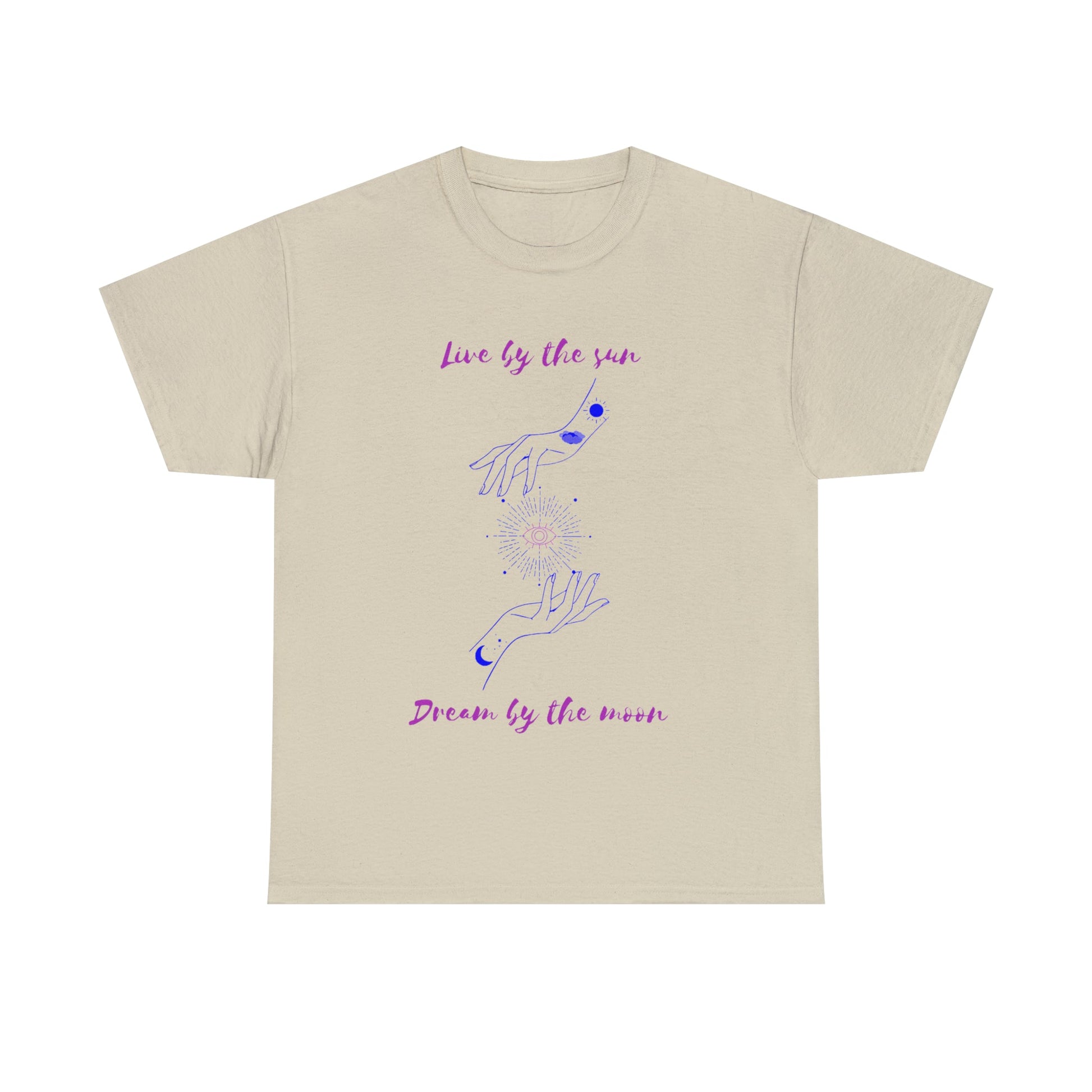 Live By The Sun Dream By The Moon Tee ShirtT - ShirtVTZdesignsSandScelestialCrew neckDTG