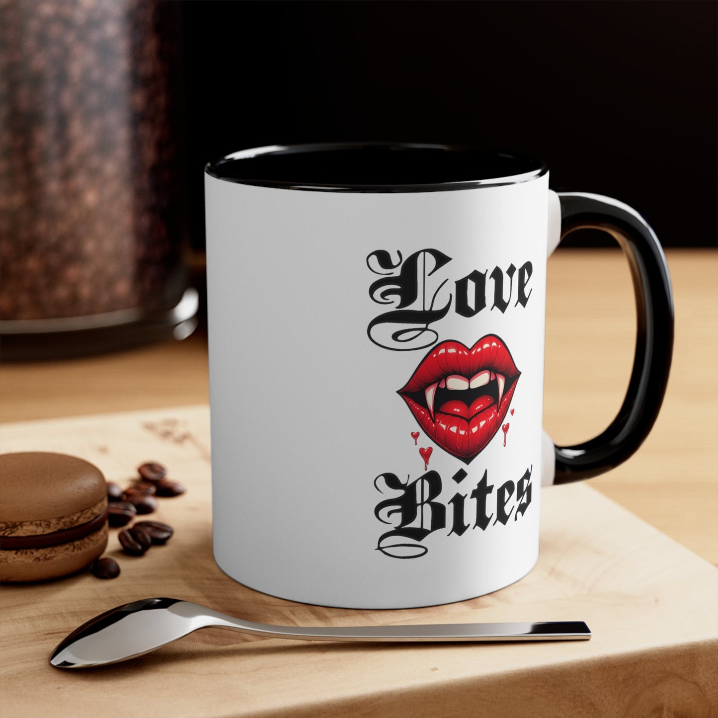 Love Bites Accent Coffee Mug, 11ozMugVTZdesignsRed11oz11 oz11ozaccent mug