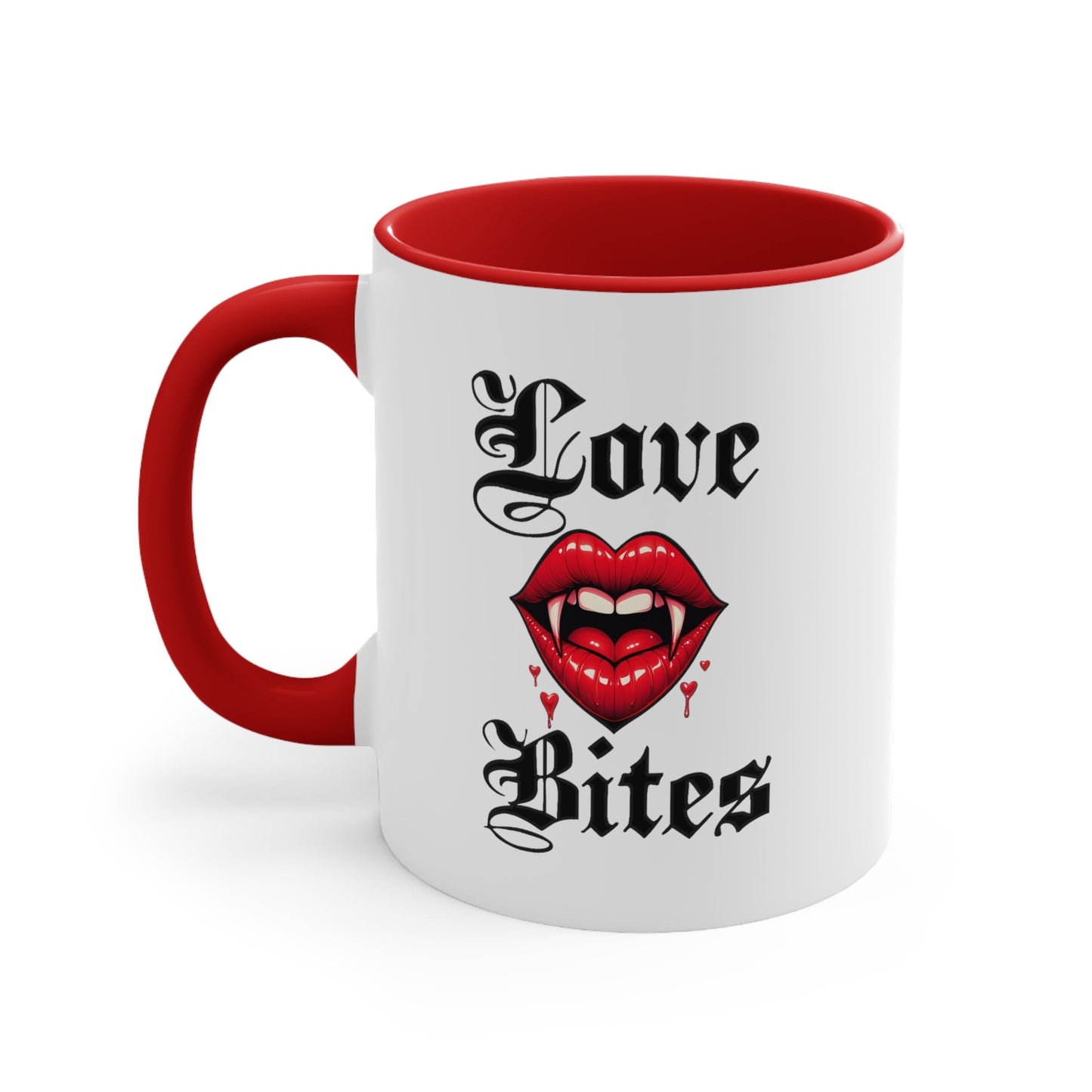 Love Bites Accent Coffee Mug, 11ozMugVTZdesignsRed11oz11 oz11ozaccent mug