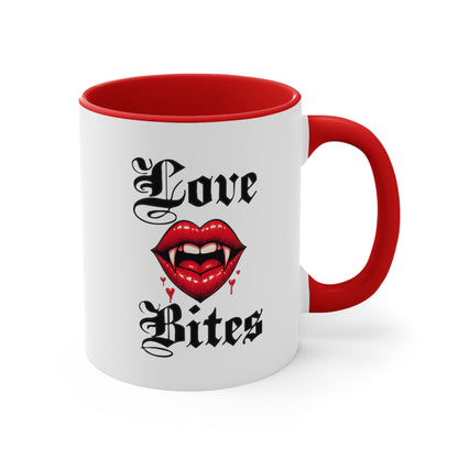 Love Bites Accent Coffee Mug, 11ozMugVTZdesignsRed11oz11 oz11ozaccent mug