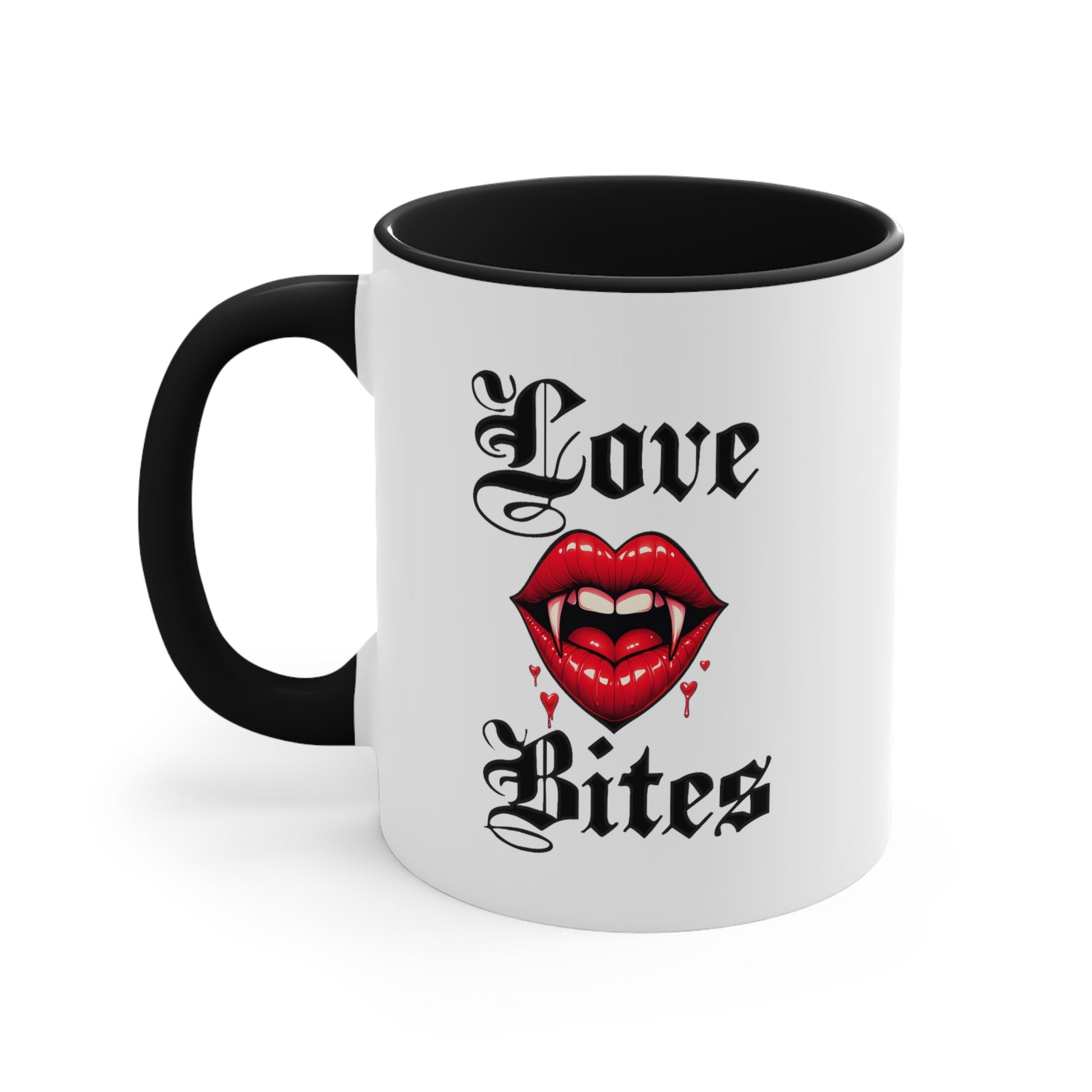 Love Bites Accent Coffee Mug, 11ozMugVTZdesignsRed11oz11 oz11ozaccent mug